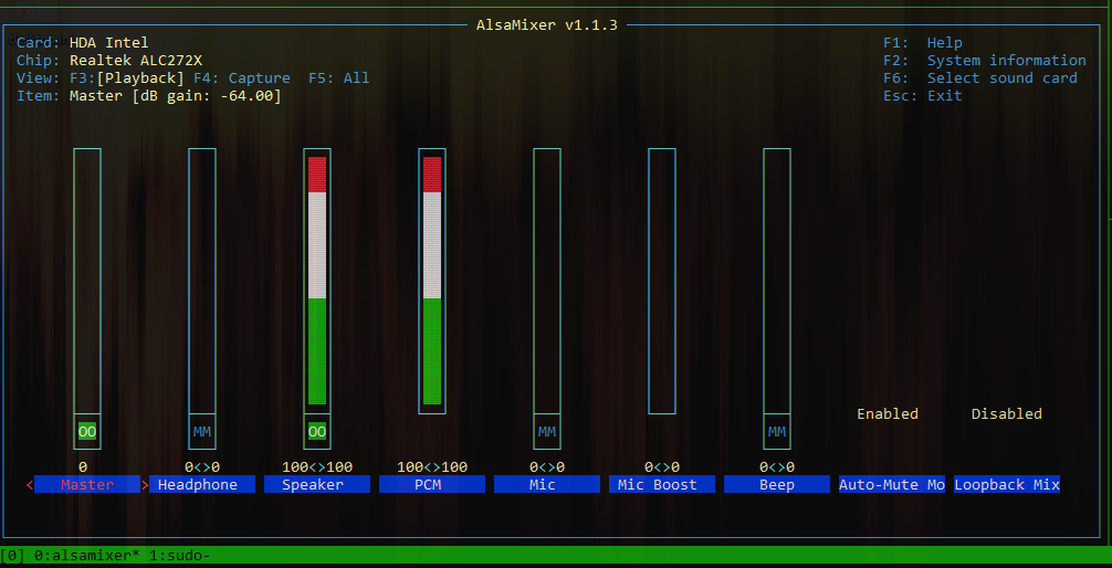 alsamixer, not to be confused with a salsa mixer